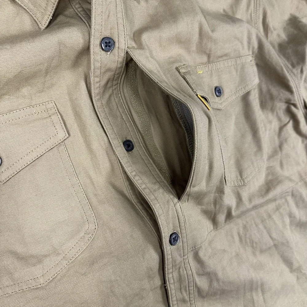 DeWalt Guaranteed‎ Tough Austin ProStretch Long Sleeve Shirt Size 2XL Brown Work